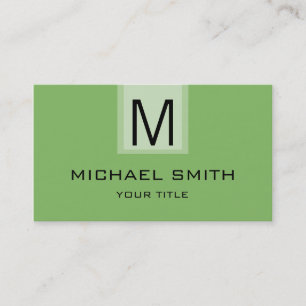 Professional Dollar Bill Solid Colour Monogram Business Card