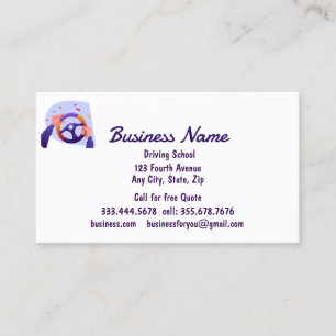 Professional Driving School Instructors  Business Card