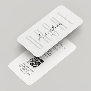 Professional Drone Operator Minimal White Modern Business Card