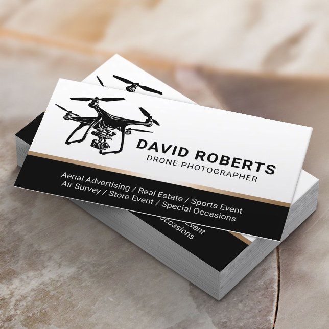 Professional Drone Photographer Aerial Photography Business Card (Creator Uploaded)