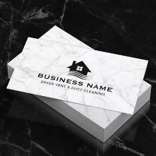 Professional Dryer Vent & Duct Cleaning Marble Business Card