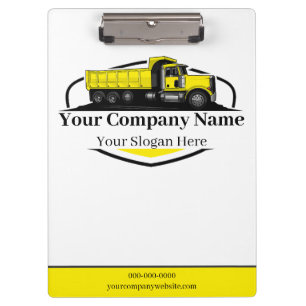 Professional Dump Truck Hauling Company Clipboard