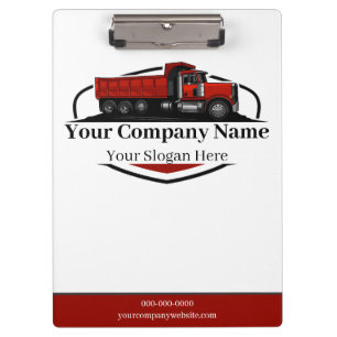 Professional Dump Truck Hauling Company Clipboard