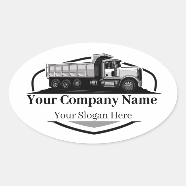 Professional Dump Truck Hauling Company  Oval Sticker (Front)