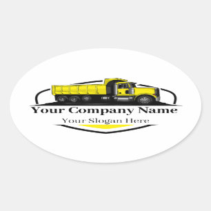Professional Dump Truck Hauling Company  Oval Sticker