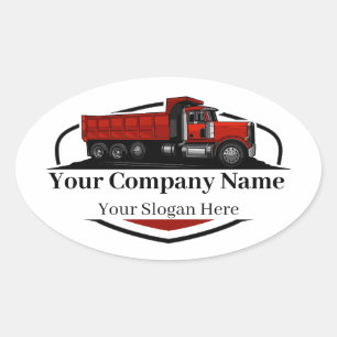 Professional Dump Truck Hauling Company  Oval Sticker