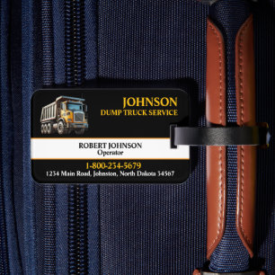 Professional Dump Truck Service Luggage Tag