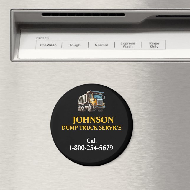 Professional Dump Truck Service Magnet (In Situ (Dishwasher))