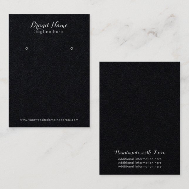 Professional Earring Display Business Card (Front/Back)