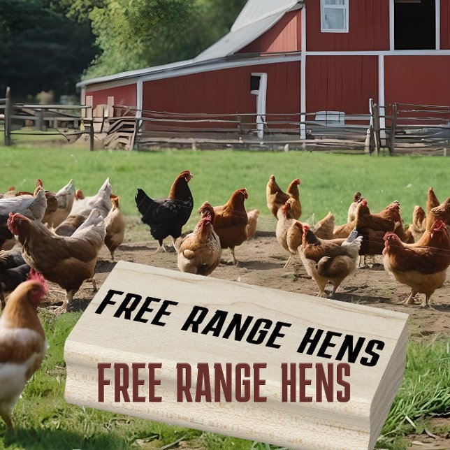 Professional Egg Carton Stamp FREE RANGE HENS (Creator Uploaded)