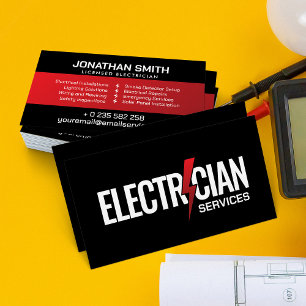 Professional Electrical Contractor - Electrician Business Card