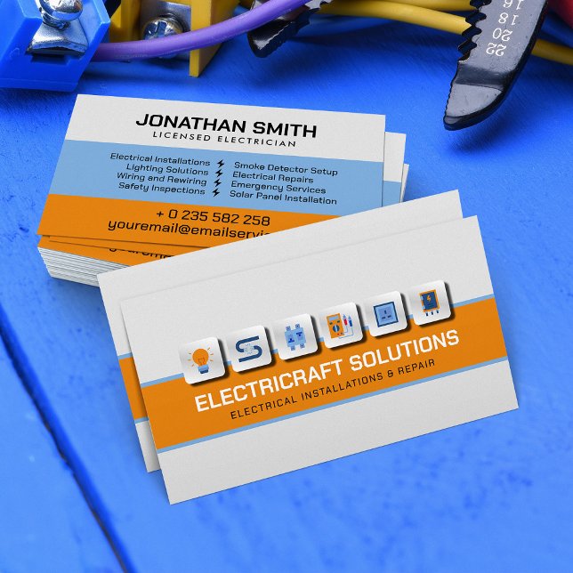 Professional Electrical Contractor - Electrician Business Card (Creator Uploaded)