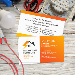 Professional Electrical Contractor - Electrician Business Card