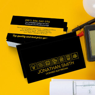 Professional Electrical Contractor - Electrician Business Card