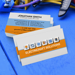 Professional Electrical Contractor - Electrician Business Card