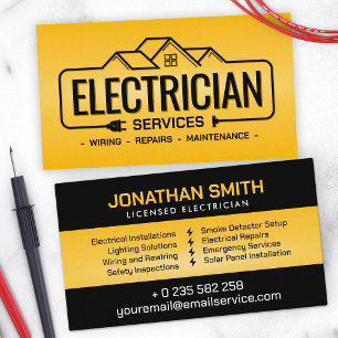 Professional Electrical Contractor - Electrician Business Card