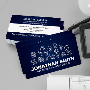 Professional Electrical & Plumbing Contractor  Business Card