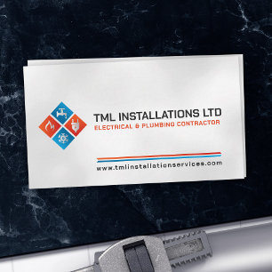 Professional Electrical & Plumbing Contractor  Business Card