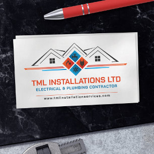 Professional Electrical & Plumbing Contractor  Business Card