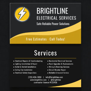 Professional Electrician Company Business Card