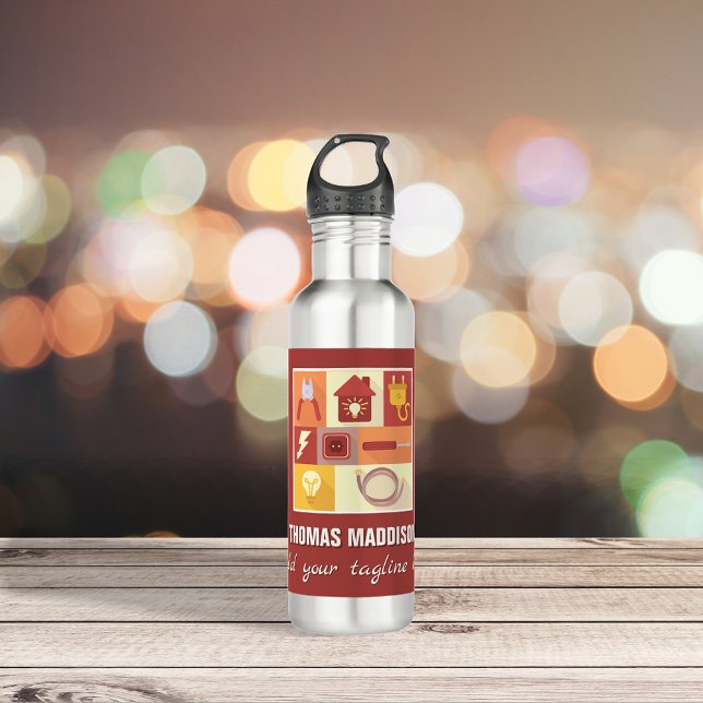 Professional Electrician Iconic Business Branding 710 Ml Water Bottle (Creator Uploaded)