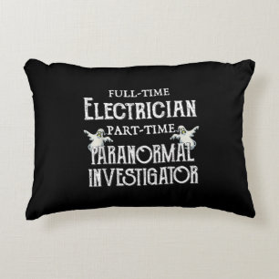 Professional Electrician Part-Time Paranormal Gift Decorative Cushion