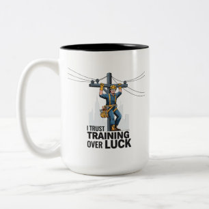 Professional Electrician Safety Quote Gift Two-Tone Coffee Mug