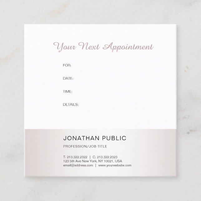 Professional Elegant Appointment Reminder Modern (Front)