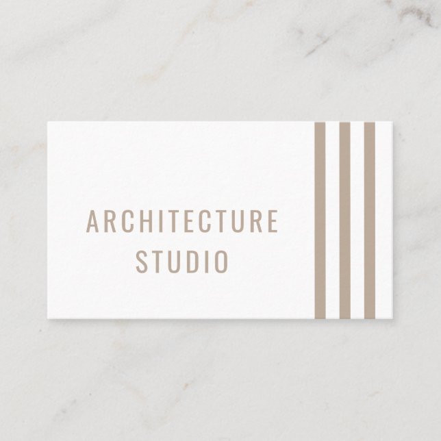 Professional elegant architect designer modern business card (Front)