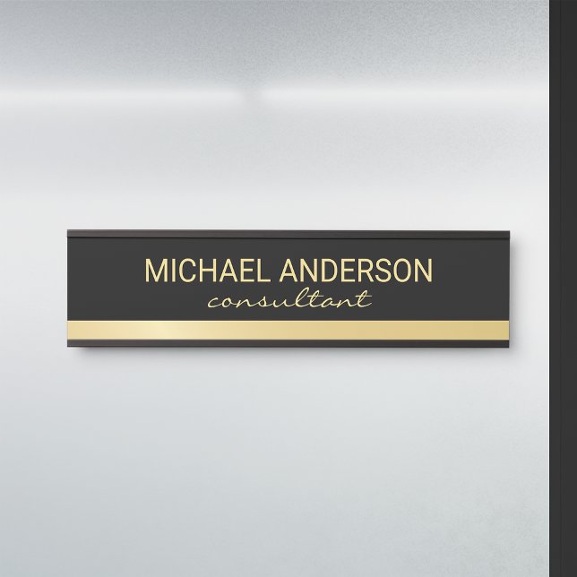 Professional Elegant Black and Gold Door Sign (Creator Uploaded)