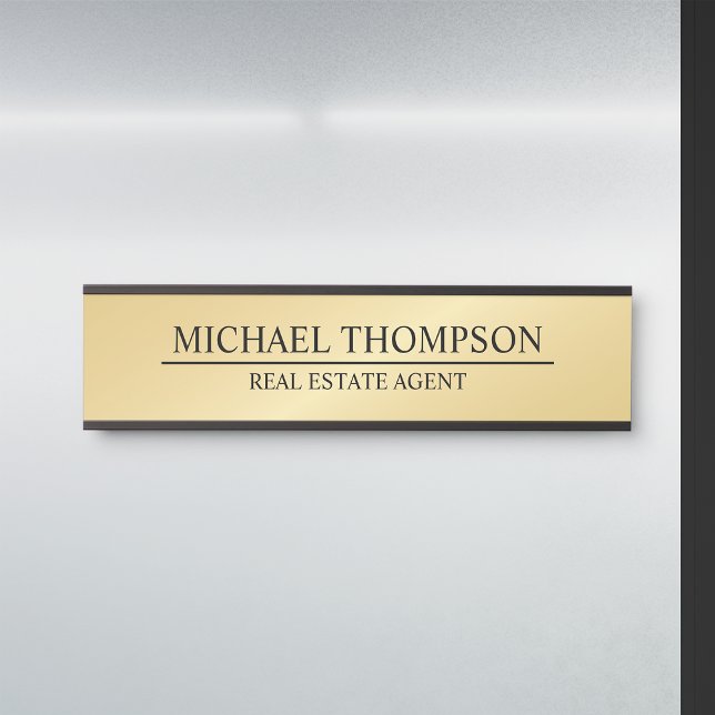 Professional Elegant Black and Gold Door Sign (Creator Uploaded)