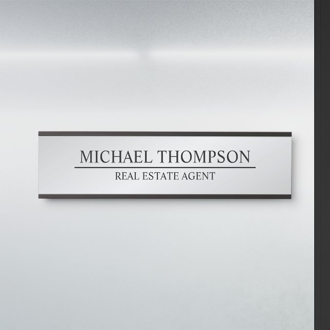 Professional Elegant Black and Silver Door Sign (Creator Uploaded)