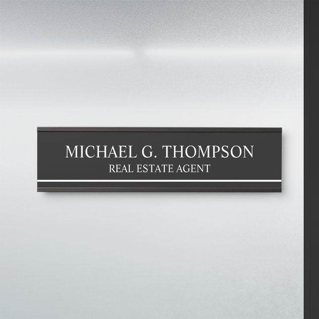 Professional Elegant Black and White Door Sign (Creator Uploaded)