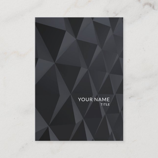 Professional Elegant Black Modern Technology Business Card (Front)