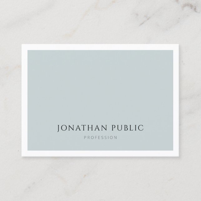 Professional Elegant Blue Green Simple Template Business Card (Front)