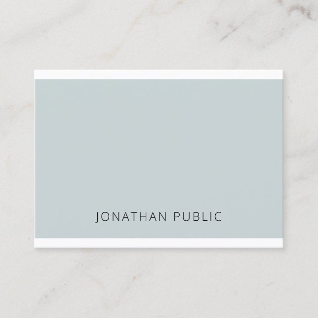 Professional Elegant Blue Green Simple Template Business Card (Front)