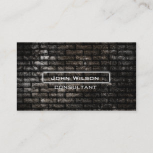 Professional elegant brick wall business card