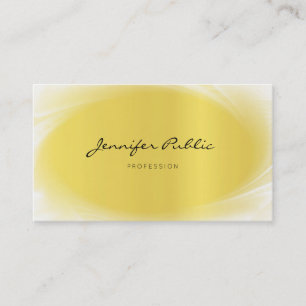 Professional Elegant Calligraphy Trendy Gold Luxe Business Card