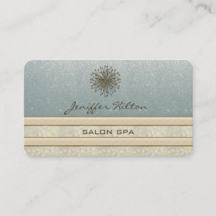 Professional elegant chic glittery dandelion business card