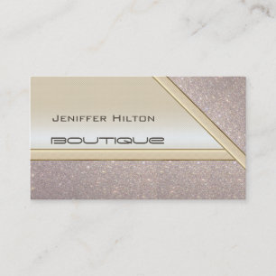 Professional elegant chic glittery shiny look business card
