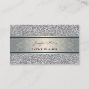 Professional elegant chic luxury damask business card
