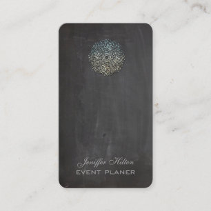Professional elegant chic minimalism chalkboard business card