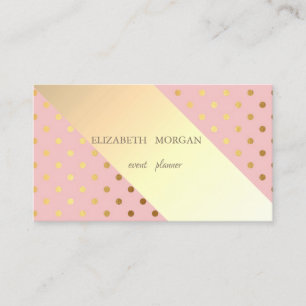 Professional Elegant Chic Polka Dots,Stripes Business Card