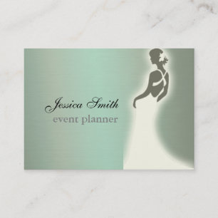 Professional elegant classy girl silhouette business card