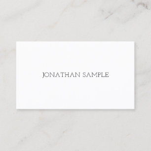 Professional Elegant Clean Design Modern Plain Business Card