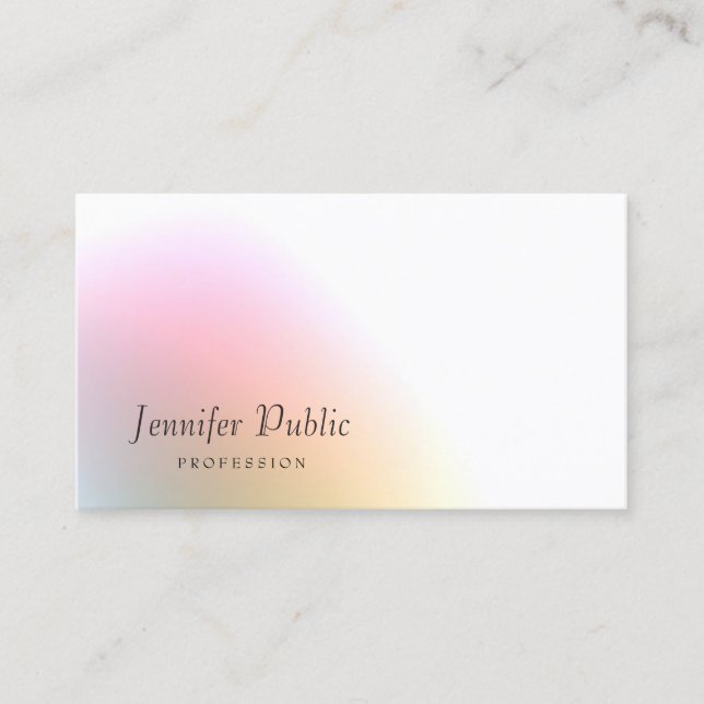 Professional Elegant Colourful Modern Minimalist Business Card (Front)