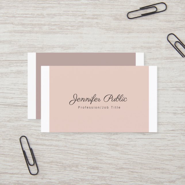 Professional Elegant Colours Simple Chic Modern Business Card (Front/Back In Situ)