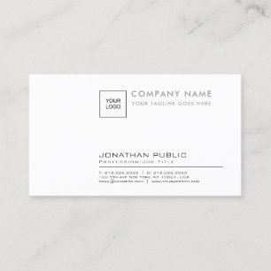 Professional Elegant Corporate Plain Logo Chic Business Card