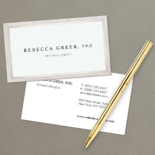 Professional Elegant Counsellor and Therapist Business Card