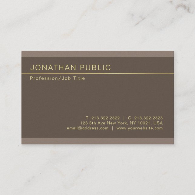 Professional Elegant Creative Pearl Finish Luxe Business Card (Front)